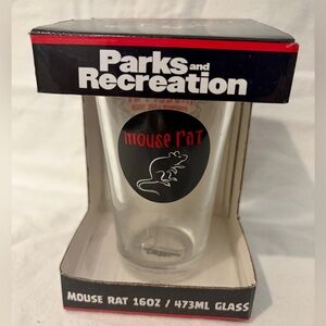 Mouse Rat Pint Glass Merch Parks Recreation 16 oz 2010 Pawnee Live Tour Andy